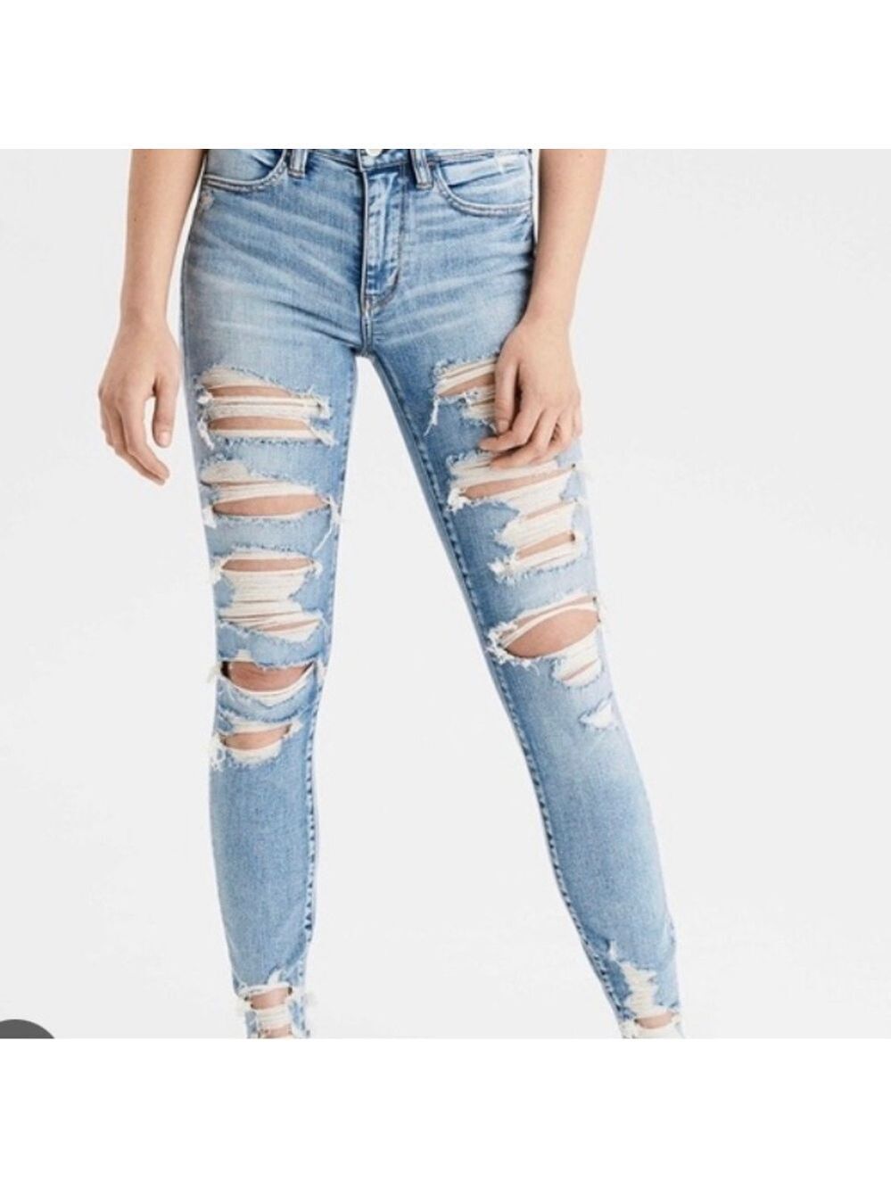 American Eagle faded ripped jeans. Size 24/0.